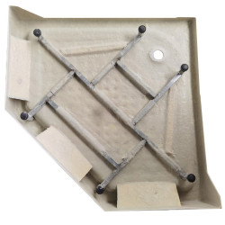 BRODZIK PRYSZNICOWY PIĘCIOKĄTNY WYSOKI SXL07A BIAŁY 80x80 CM SXL07A-WH-80