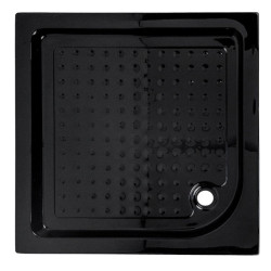BRODZIK PRYSZNICOWY KWADRATOWY WYSOKI SXL02C CZARNY 100x100 CM SXL02C-BL-100