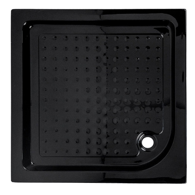BRODZIK PRYSZNICOWY KWADRATOWY WYSOKI SXL02C CZARNY 100x100 CM SXL02C-BL-100