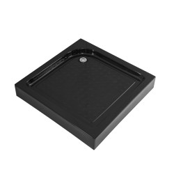 BRODZIK PRYSZNICOWY KWADRATOWY WYSOKI SXL02C CZARNY 100x100 CM SXL02C-BL-100