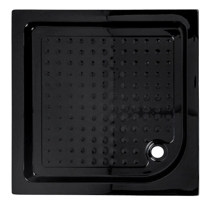 BRODZIK PRYSZNICOWY KWADRATOWY WYSOKI SXL02B CZARNY 90x90 CM SXL02B-BL-90