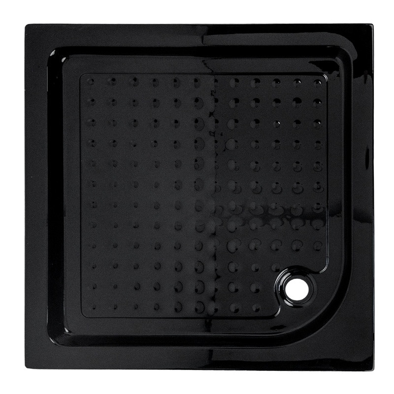 BRODZIK PRYSZNICOWY KWADRATOWY WYSOKI SXL02A CZARNY 80x80 CM SXL02A-BL-80
