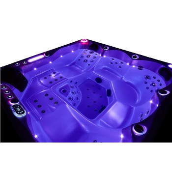 JACUZZI OGRODOWE WANNA SPA741 200x200 CAPPUCINO OBUDOWA KAWA