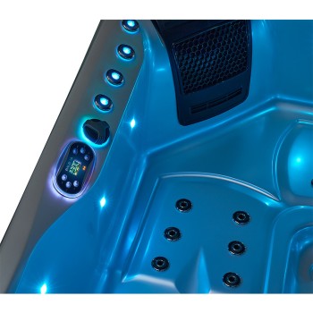 JACUZZI OGRODOWE WANNA SPA741 200x200 CAPPUCINO OBUDOWA KAWA