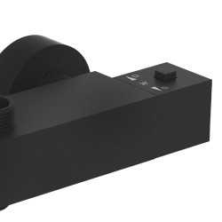 BATERIA PRYSZNICOWA Z TERMOSTATEM ŚCIENNA ŁAZIENKOWA T207B-BL CZARNA T207B-BL