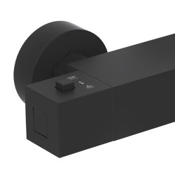 BATERIA PRYSZNICOWA Z TERMOSTATEM ŚCIENNA ŁAZIENKOWA T207B-BL CZARNA T207B-BL