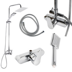 BATERIA ŁAZIENKOWA PRYSZNICOWA T206A CHROM T206A