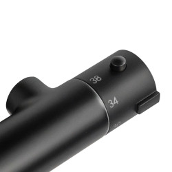 BATERIA PRYSZNICOWA Z TERMOSTATEM ŁAZIENKOWA ŚCIENNA T204B CZARNA T204B-BL