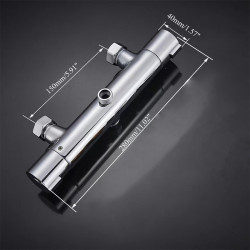 BATERIA PRYSZNICOWA Z TERMOSTATEM ŁAZIENKOWA ŚCIENNA T204A CHROM T204A