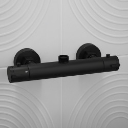 BATERIA ŁAZIENKOWA PRYSZNICOWA T203B CZARNA T203B-BL