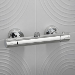 BATERIA PRYSZNICOWA Z TERMOSTATEM ŁAZIENKOWA ŚCIENNA T203A CHROM T203A