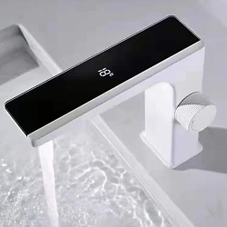 BATERIA UMYWALKOWA ŁAZIENKOWA F11W BIAŁO/CZARNA LCD F11-WH-BL