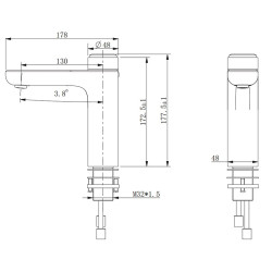 BATERIA UMYWALKOWA ŁAZIENKOWA F06-BL CZARNA LCD F06-BL