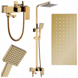 BATERIA PRYSZNICOWA ŁAZIENKOWA Z DESZCZOWNICĄ F170C ZŁOTA F170C-GL