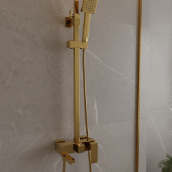 BATERIA PRYSZNICOWA ŁAZIENKOWA Z DESZCZOWNICĄ F170C ZŁOTA F170C-GL