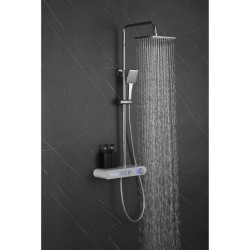BATERIA PRYSZNICOWA ŁAZIENKOWA T700W BIAŁA LCD T700-WH