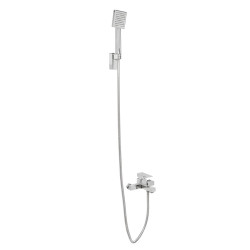 BATERIA WANNOWA ŚCIENNA PRYSZNICOWA NATRYSKOWA ZESTAW F302A CHROM F302A
