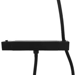 BATERIA WANNOWA ŚCIENNA PRYSZNICOWA ZESTAW Z TERMOSTATEM T202B-BL CZARNA T202B-BL