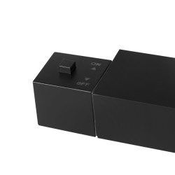 BATERIA WANNOWA ŚCIENNA PRYSZNICOWA ZESTAW Z TERMOSTATEM T202B-BL CZARNA T202B-BL