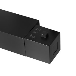 BATERIA WANNOWA ŚCIENNA PRYSZNICOWA ZESTAW Z TERMOSTATEM T202B-BL CZARNA T202B-BL