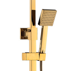 BATERIA PRYSZNICOWA Z TERMOSTATEM I DESZCZOWNICĄ T154C ZŁOTA T154C-GL