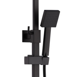 BATERIA PRYSZNICOWA Z TERMOSTATEM I DESZCZOWNICĄ T154B CZARNA T154B-BL