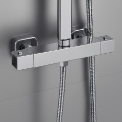 BATERIA PRYSZNICOWA Z TERMOSTATEM I DESZCZOWNICĄ T153A CHROM T153A