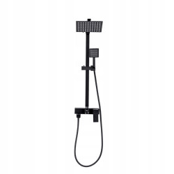 BATERIA PRYSZNICOWA Z TERMOSTATEM I DESZCZOWNICĄ F170B CZARNA F170B-BL