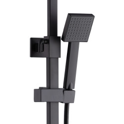 BATERIA PRYSZNICOWA Z TERMOSTATEM I DESZCZOWNICĄ F170B CZARNA F170B-BL