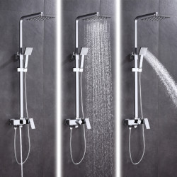 BATERIA PRYSZNICOWA ŁAZIENKOWA Z DESZCZOWNICĄ F170A CHROM F170A