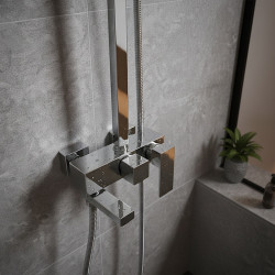 BATERIA PRYSZNICOWA ŁAZIENKOWA Z DESZCZOWNICĄ F170A CHROM F170A