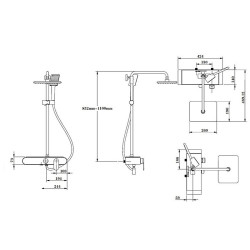 BATERIA PRYSZNICOWA NATYNKOWA F700B CZARA LCD F700-BL