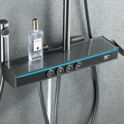 BATERIA PRYSZNICOWA NATYNKOWA F19-GR SZARA LCD F19-GR