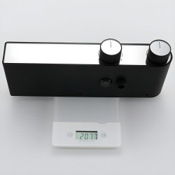 BATERIA PRYSZNICOWA ŁAZIENKOWA Z DESZCZOWNICĄ ŚCIENNA F12-BL CZARNA LCD F12-BL
