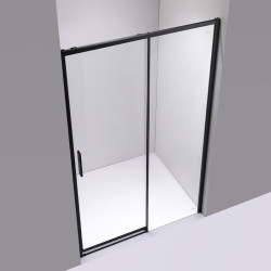 DRZWI PRYSZNICOWE SUPER SLIM NOVA CZARNE 110 CM 6 MM NOVA-BL-110
