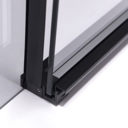 DRZWI PRYSZNICOWE SUPER SLIM NOVA CZARNE 110 CM 6 MM NOVA-BL-110