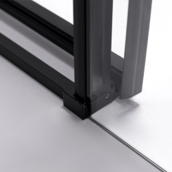 DRZWI PRYSZNICOWE SUPER SLIM NOVA CZARNE 110 CM 6 MM NOVA-BL-110