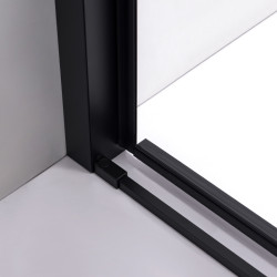 DRZWI PRYSZNICOWE SUPER SLIM NOVA CZARNE 110 CM 6 MM NOVA-BL-110