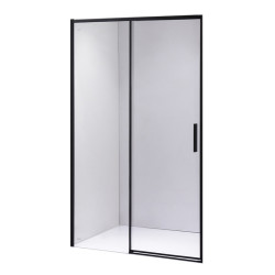 DRZWI PRYSZNICOWE SUPER SLIM NOVA CZARNE 130 CM 6 MM NOVA-BL-130