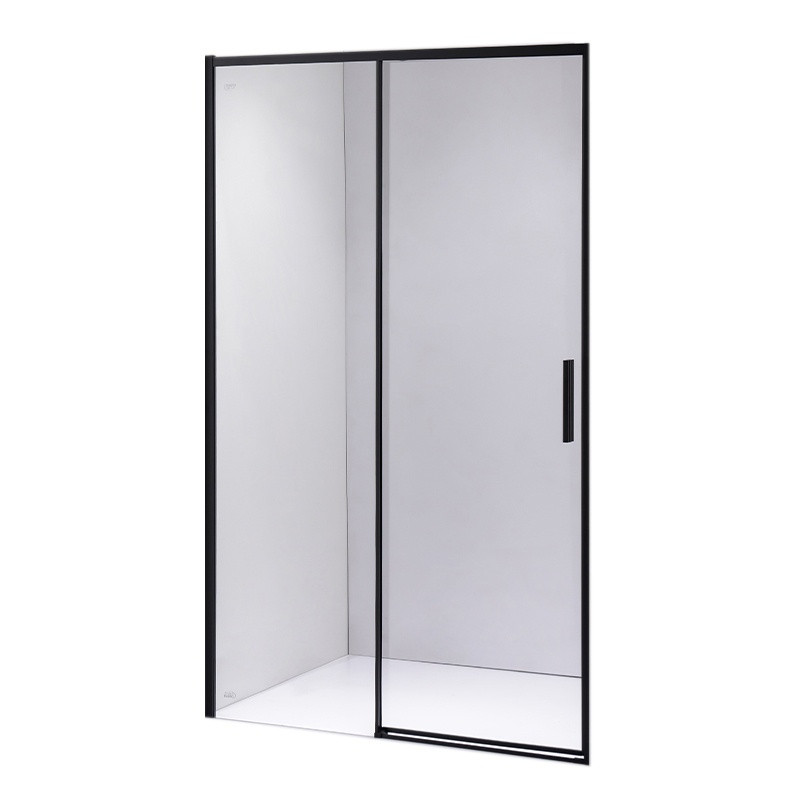 DRZWI PRYSZNICOWE SUPER SLIM NOVA CZARNE 130 CM 6 MM NOVA-BL-130