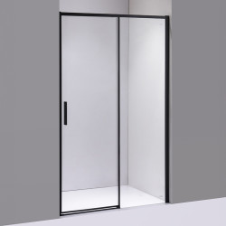 DRZWI PRYSZNICOWE SUPER SLIM NOVA CZARNE 130 CM 6 MM NOVA-BL-130