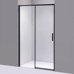 DRZWI PRYSZNICOWE SUPER SLIM NOVA CZARNE 130 CM 6 MM NOVA-BL-130