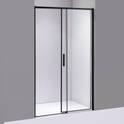 DRZWI PRYSZNICOWE SUPER SLIM NOVA CZARNE 130 CM 6 MM NOVA-BL-130