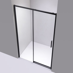 DRZWI PRYSZNICOWE SUPER SLIM NOVA CZARNE 130 CM 6 MM NOVA-BL-130