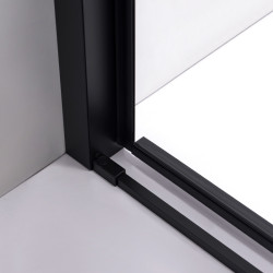 DRZWI PRYSZNICOWE SUPER SLIM NOVA CZARNE 130 CM 6 MM NOVA-BL-130