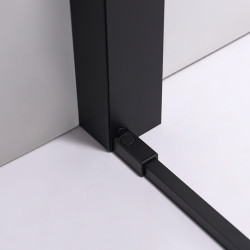 DRZWI PRYSZNICOWE SUPER SLIM NOVA CZARNE 130 CM 6 MM NOVA-BL-130