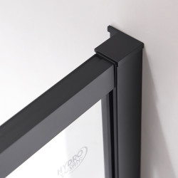DRZWI PRYSZNICOWE SUPER SLIM NOVA CZARNE 130 CM 6 MM NOVA-BL-130