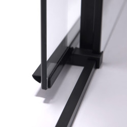 DRZWI PRYSZNICOWE SUPER SLIM NOVA CZARNE 130 CM 6 MM NOVA-BL-130