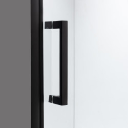 DRZWI PRYSZNICOWE ZOE CZARNE 90 CM 6 MM ZOE-BL-90