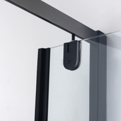 DRZWI PRYSZNICOWE ZOE CZARNE 90 CM 6 MM ZOE-BL-90